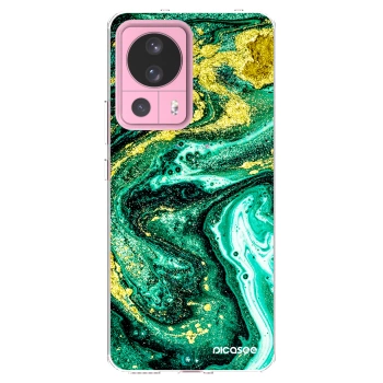 Picasee silikonowe przeźroczyste etui na Xiaomi 13 Lite - Green Gold