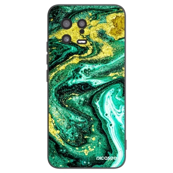 Picasee silikonowe czarne etui na Xiaomi 13 - Green Gold