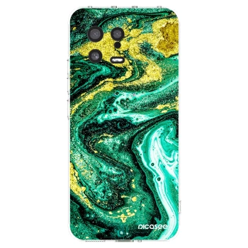 Picasee silikonowe przeźroczyste etui na Xiaomi 13 - Green Gold