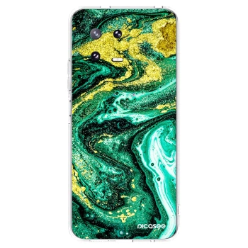 Picasee silikonowe przeźroczyste etui na Xiaomi 13 Pro - Green Gold