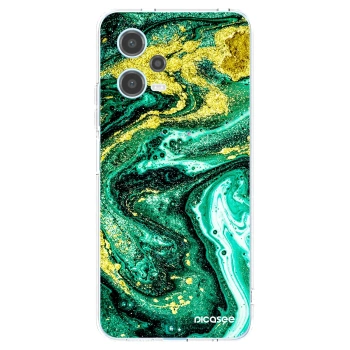 Picasee silikonowe przeźroczyste etui na Xiaomi Redmi Note 12 5G - Green Gold