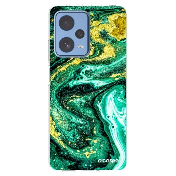 Picasee silikonowe przeźroczyste etui na Xiaomi Redmi Note 12 Pro 5G - Green Gold