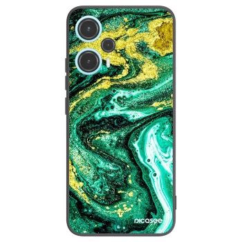 Picasee silikonowe czarne etui na Xiaomi Poco F5 - Green Gold