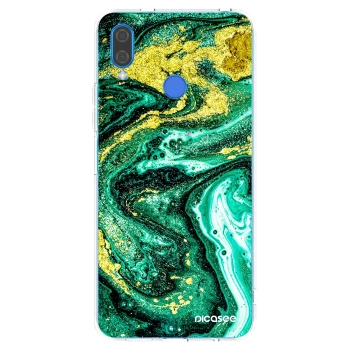 Picasee silikonowe przeźroczyste etui na Huawei Nova 3i - Green Gold