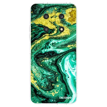 Picasee silikonowe przeźroczyste etui na Honor Magic4 Lite 5G - Green Gold