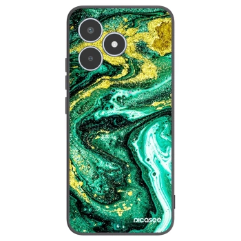 Picasee silikonowe czarne etui na Realme C53 - Green Gold