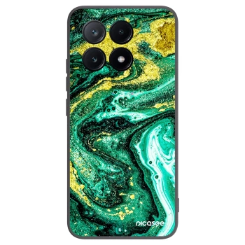 Picasee silikonowe czarne etui na Xiaomi Poco X6 Pro - Green Gold