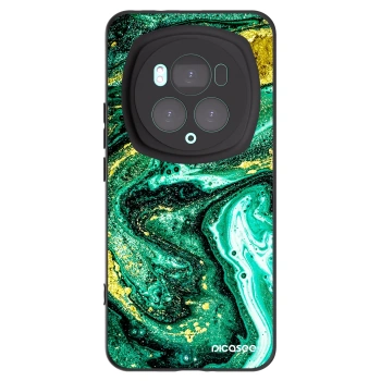 Picasee silikonowe czarne etui na Honor Magic6 Pro - Green Gold