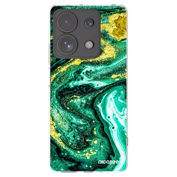 Picasee silikonowe przeźroczyste etui na Xiaomi Redmi Note 13 Pro 4G - Green Gold