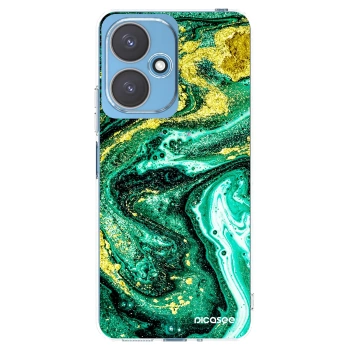 Picasee silikonowe przeźroczyste etui na Xiaomi Redmi 13C 5G - Green Gold