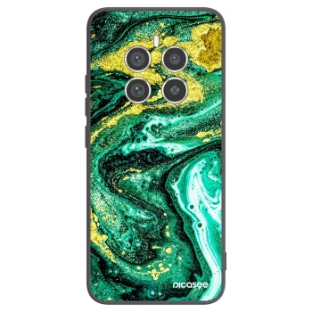 Picasee silikonowe czarne etui na Realme 12 Pro 5G - Green Gold