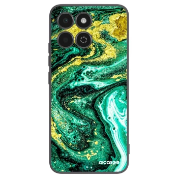 Picasee silikonowe czarne etui na Honor 200 Smart 5G - Green Gold