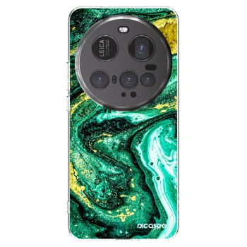Picasee silikonowe przeźroczyste etui na Xiaomi 15 Ultra - Green Gold