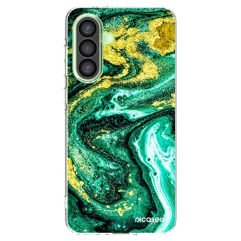 Picasee silikonowe przeźroczyste etui na Samsung Galaxy A26 5G A266B - Green Gold