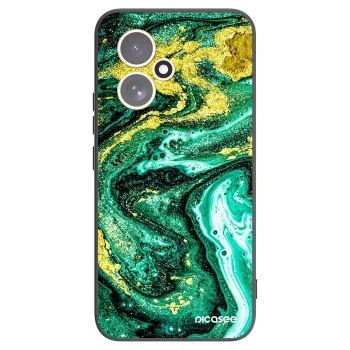 Picasee silikonowe czarne etui na Honor 400 5G - Green Gold