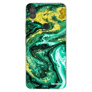 Picasee silikonowe przeźroczyste etui na Xiaomi Redmi 7 - Green Gold