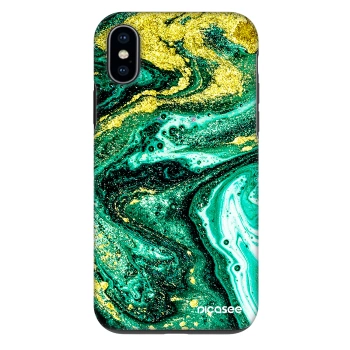 Etui na Apple iPhone X/XS - Green Gold
