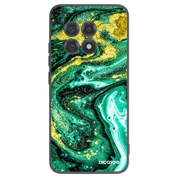 Picasee silikonowe czarne etui na OnePlus 13R 5G - Green Gold