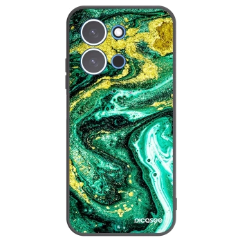 Picasee silikonowe czarne etui na Xiaomi Redmi 15C 4G - Green Gold