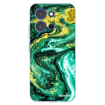 Picasee silikonowe przeźroczyste etui na Xiaomi Redmi 15C 4G - Green Gold