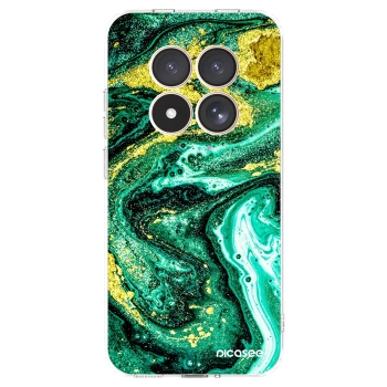 Picasee silikonowe przeźroczyste etui na Xiaomi Redmi Note 15 Pro 4G - Green Gold