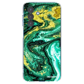 Picasee silikonowe przeźroczyste etui na Samsung Galaxy A17 5G - Green Gold