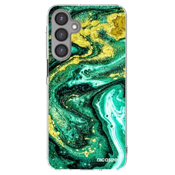 Picasee silikonowe przeźroczyste etui na Samsung Galaxy A16 4G - Green Gold