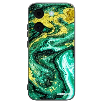 Picasee silikonowe czarne etui na Xiaomi Poco X8 Pro - Green Gold