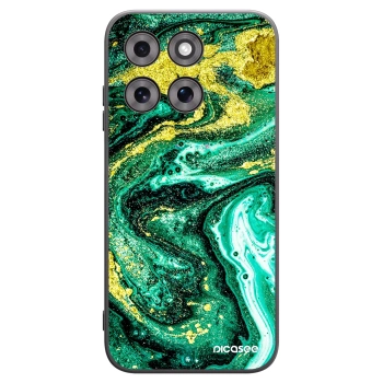 Picasee silikonowe czarne etui na Motorola Moto G77 - Green Gold