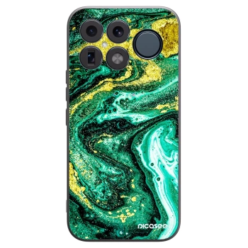 Picasee silikonowe czarne etui na Xiaomi Poco F8 Ultra - Green Gold