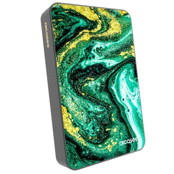 Powerbank z MagSafe 10 000 mAh Szary - Green Gold