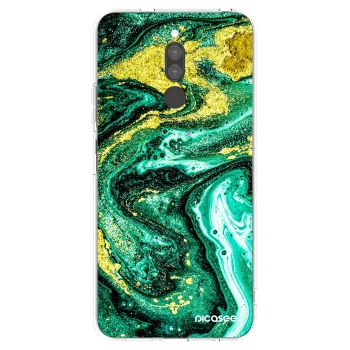 Picasee silikonowe przeźroczyste etui na Xiaomi Redmi 8 - Green Gold