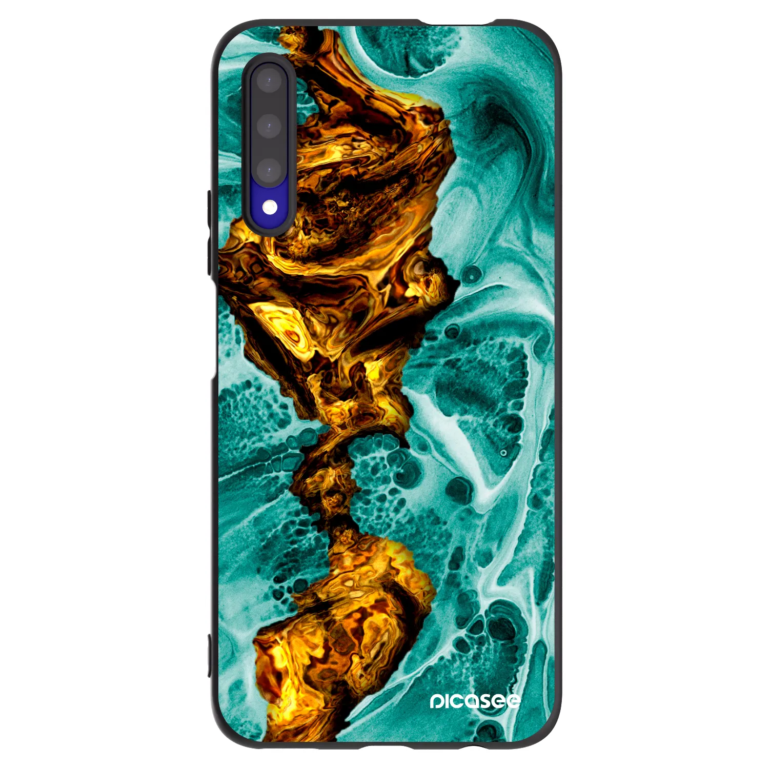 Picasee silikonowe czarne etui na Honor 9X Pro - Goldsky