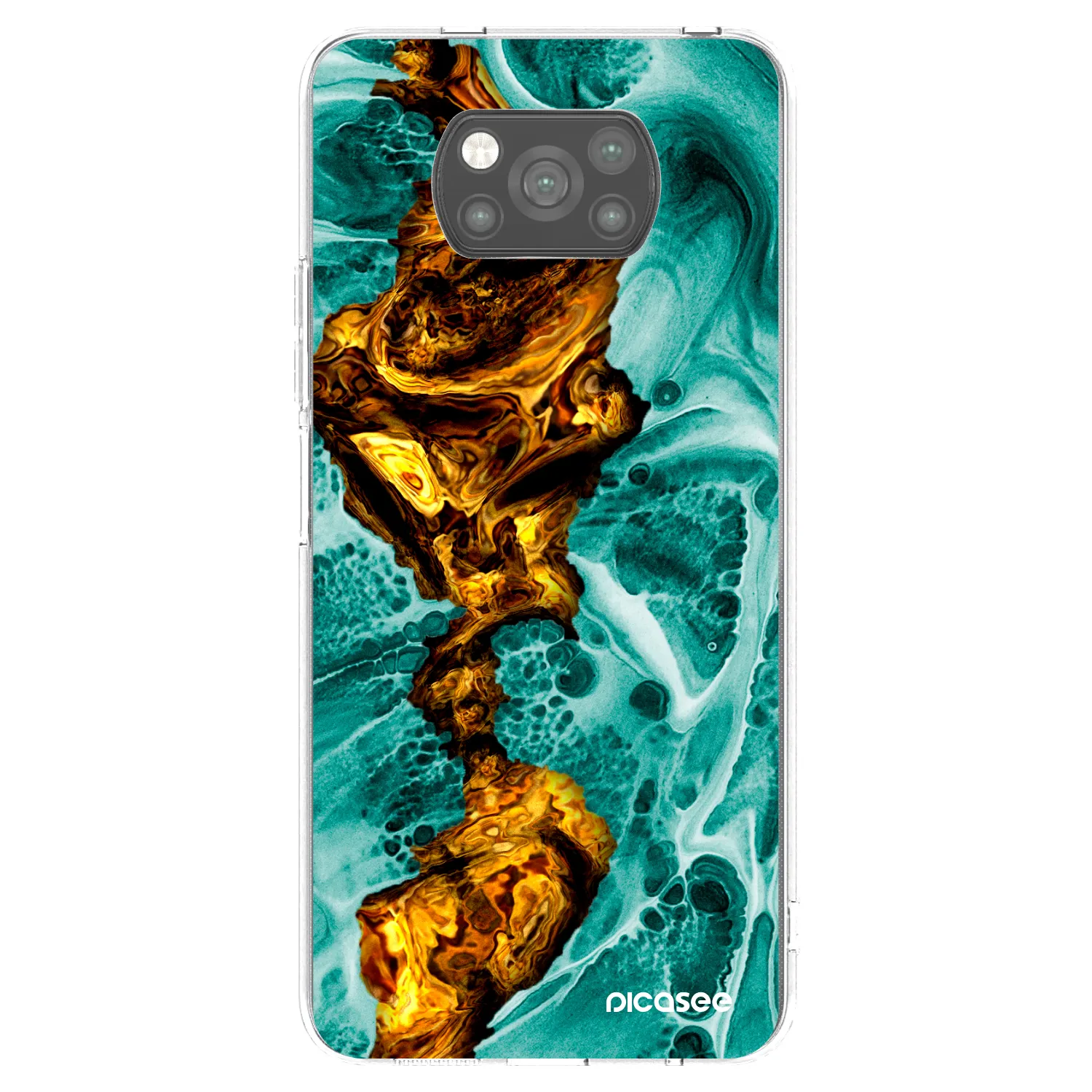 Picasee silikonowe czarne etui na Xiaomi Poco X3 - Goldsky