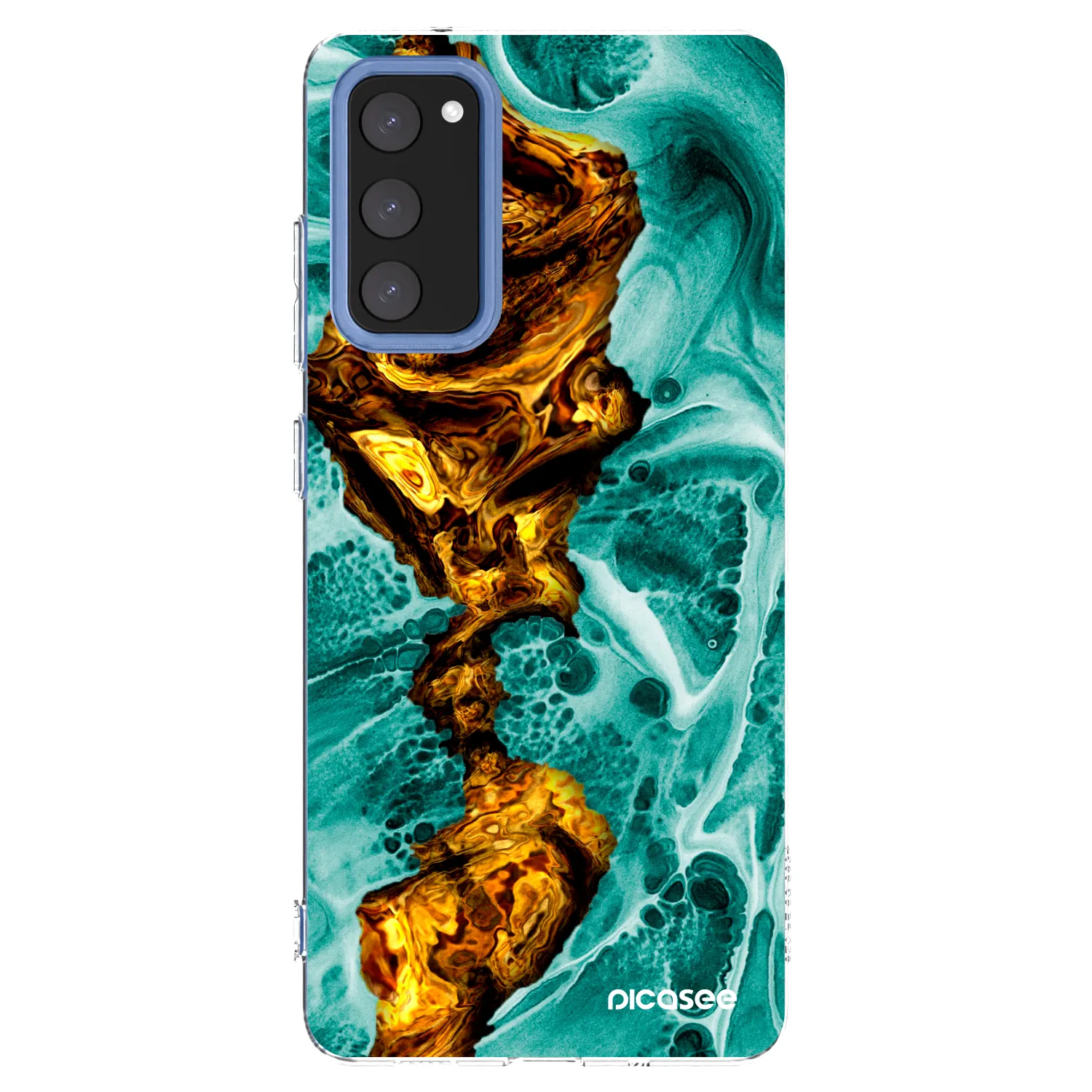 Picasee silikonowe przeźroczyste etui na Samsung Galaxy S20 FE - Goldsky