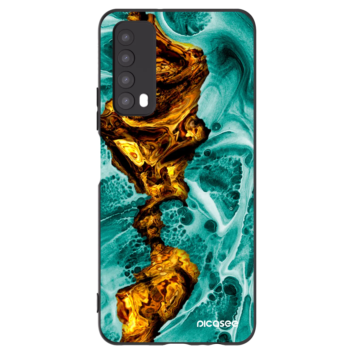 Picasee silikonowe czarne etui na Huawei P Smart 2021 - Goldsky