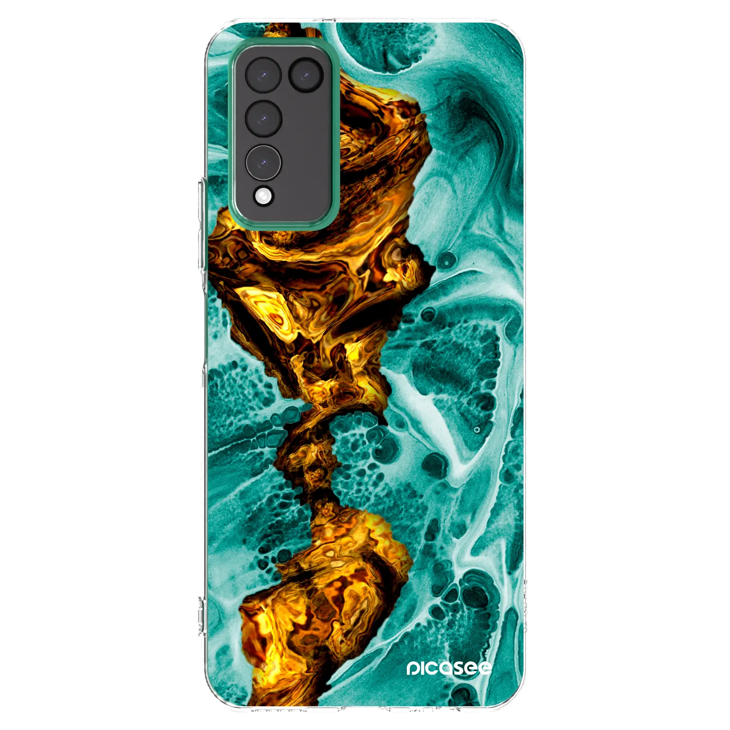 Picasee silikonowe przeźroczyste etui na Honor 10X Lite - Goldsky