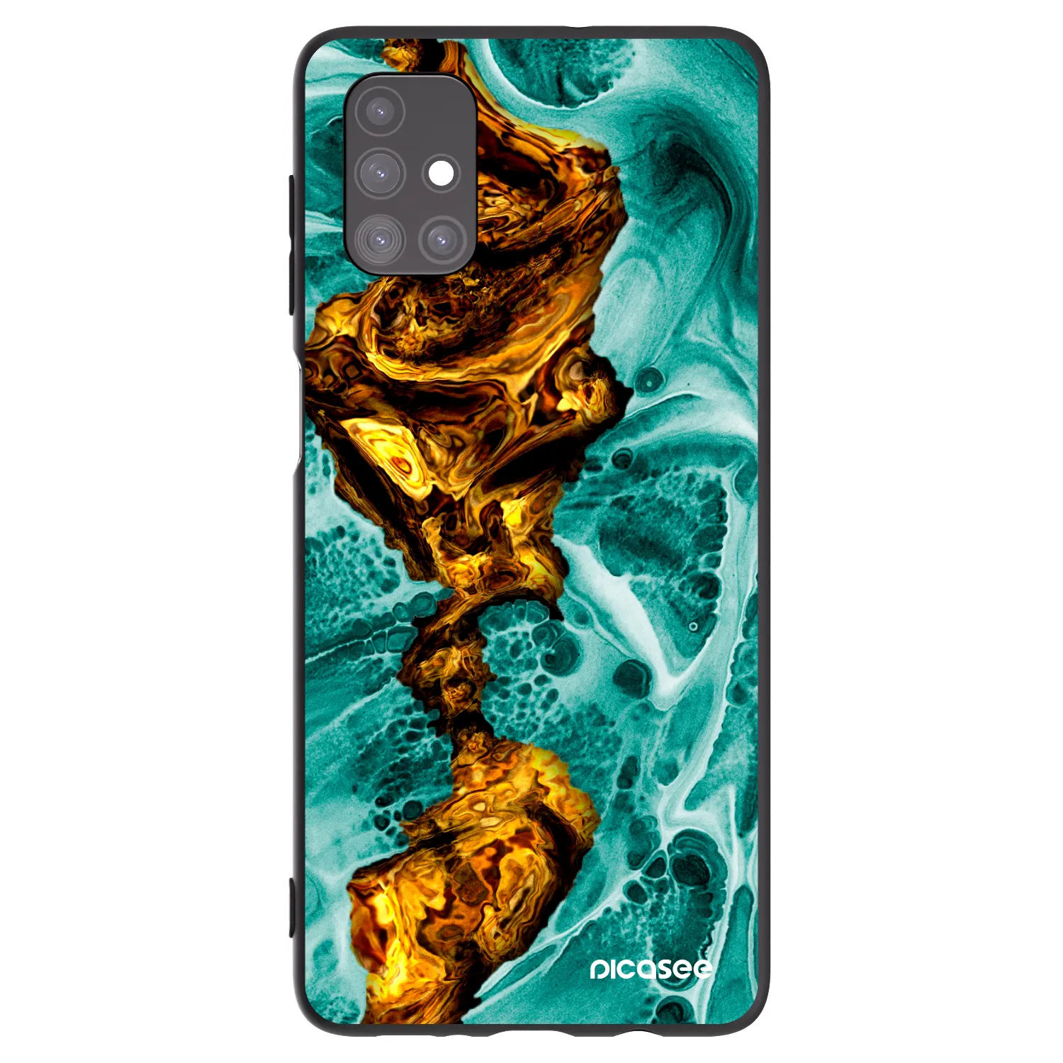 Picasee silikonowe czarne etui na Samsung Galaxy M51 M515F - Goldsky