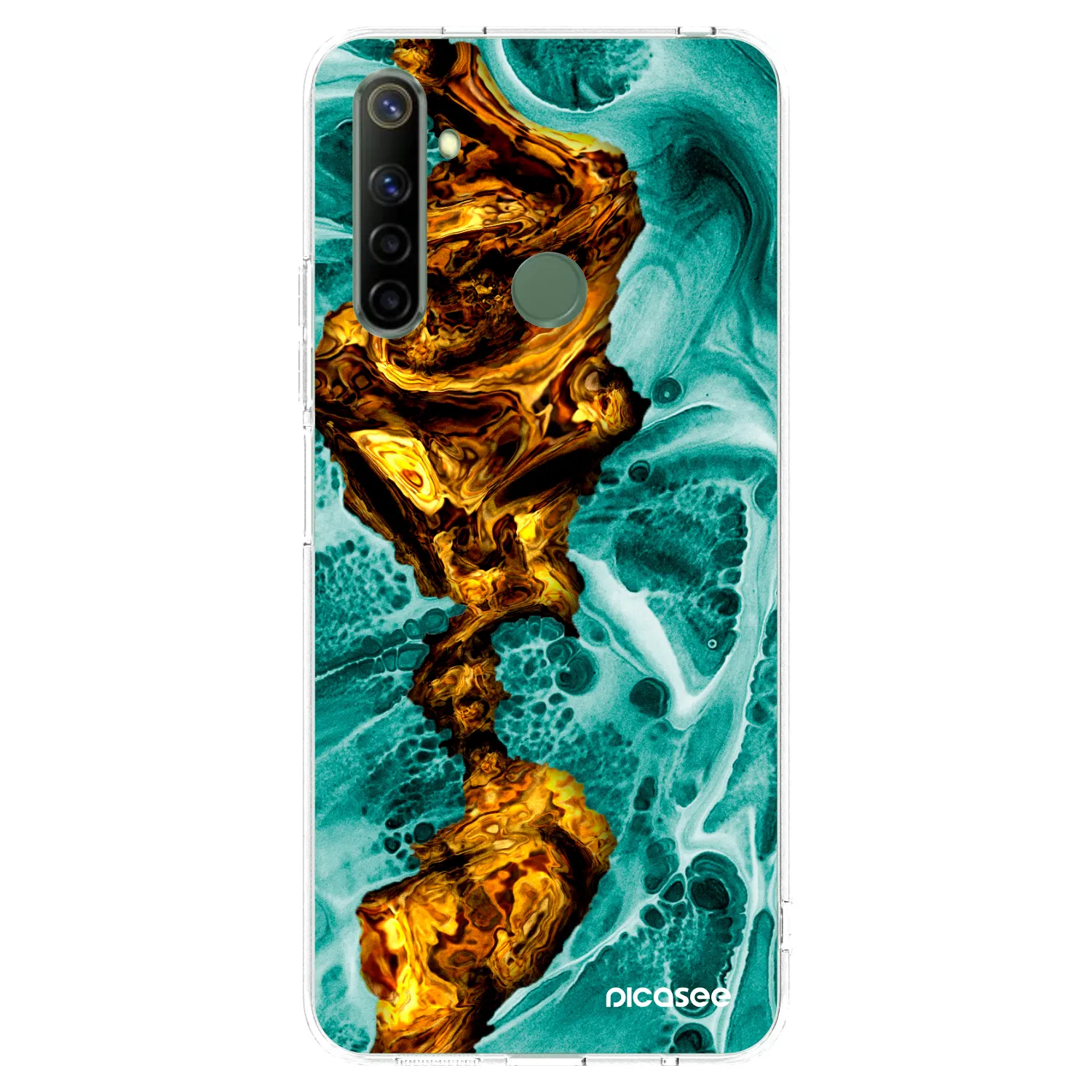 Picasee silikonowe przeźroczyste etui na Realme 6i - Goldsky
