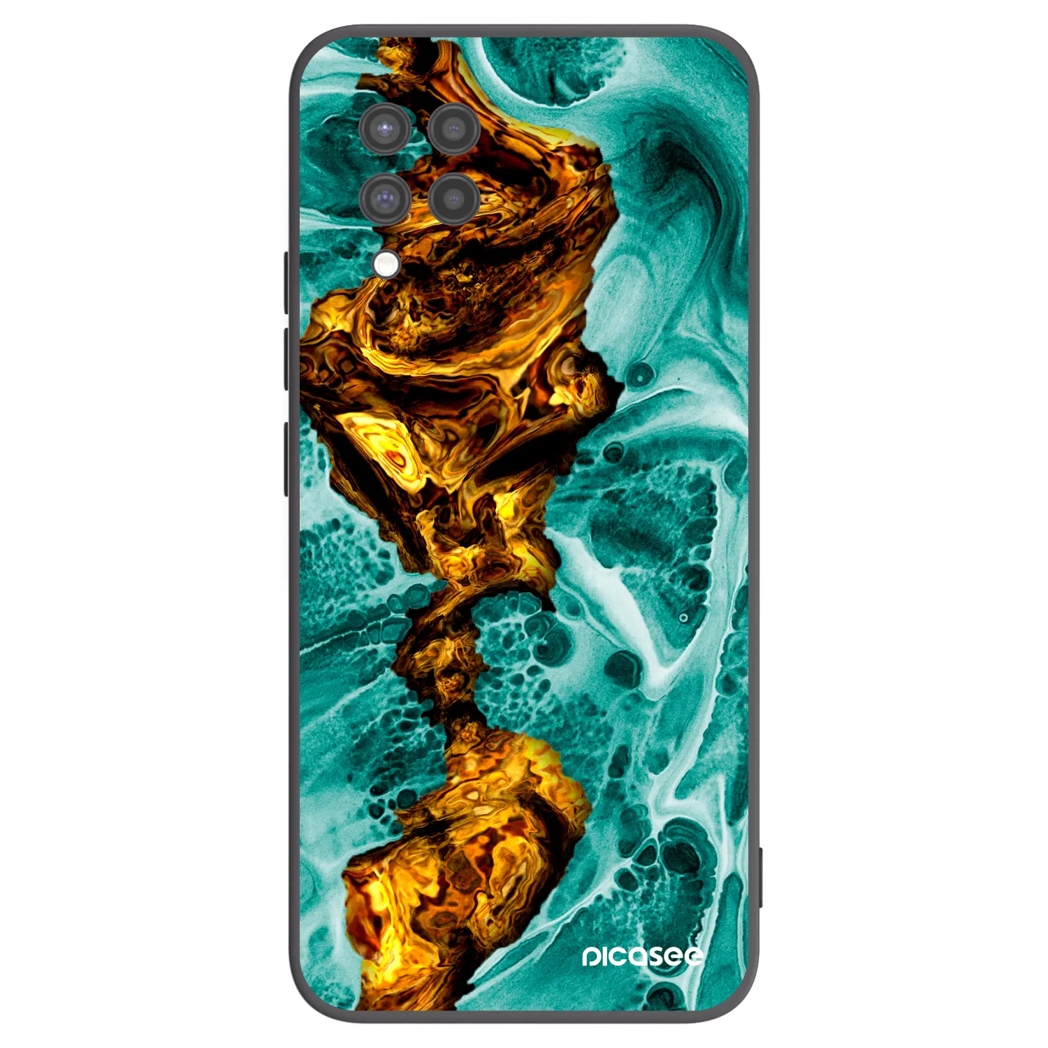 Picasee silikonowe czarne etui na Samsung Galaxy A42 A426B - Goldsky
