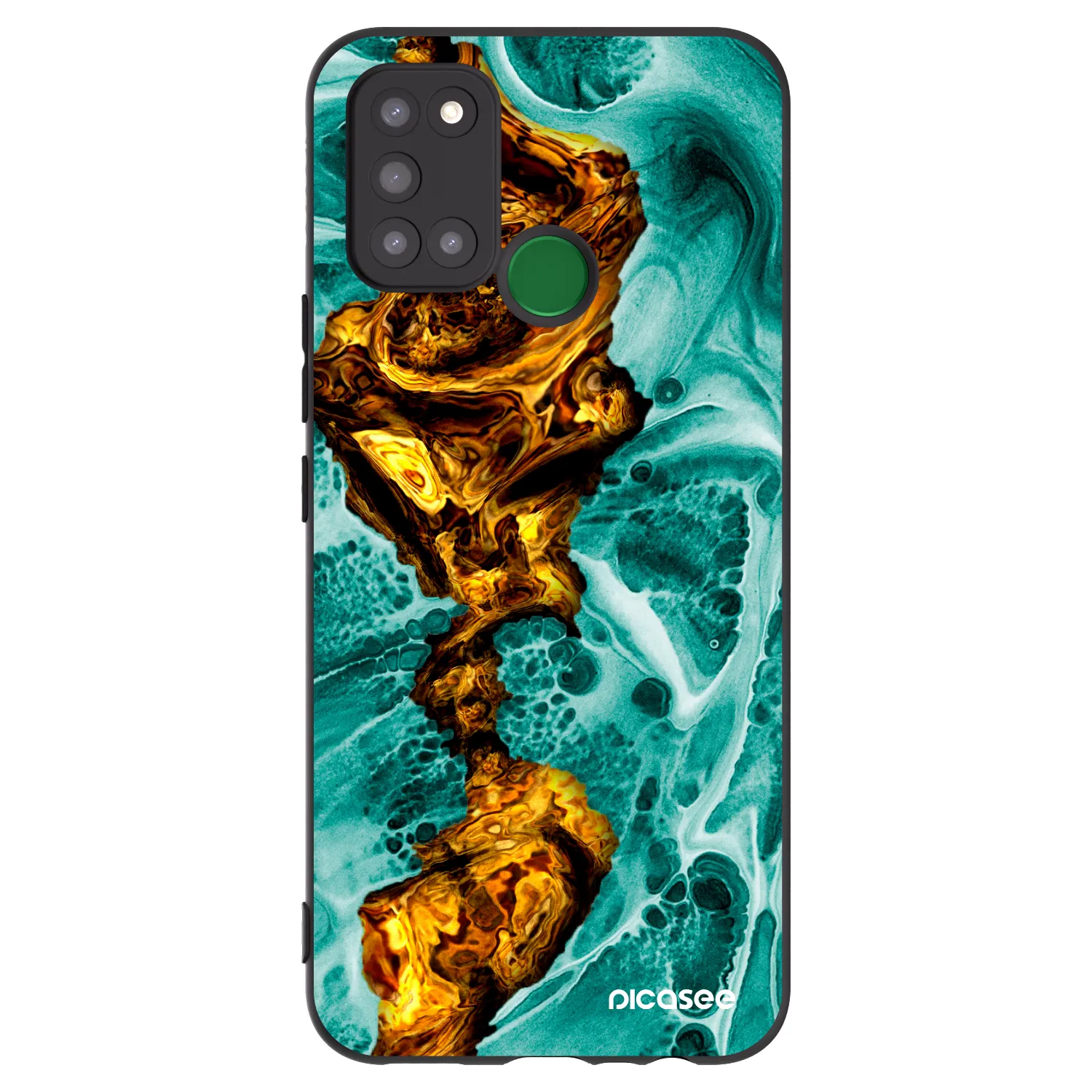 Picasee silikonowe czarne etui na Realme 7i - Goldsky