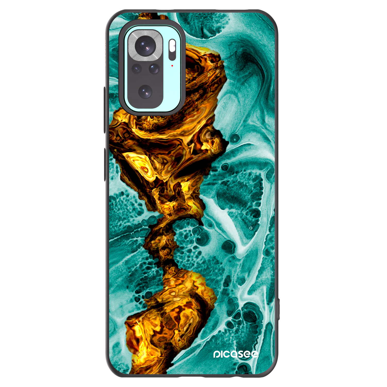 Picasee silikonowe czarne etui na Xiaomi Redmi Note 10 Pro - Goldsky