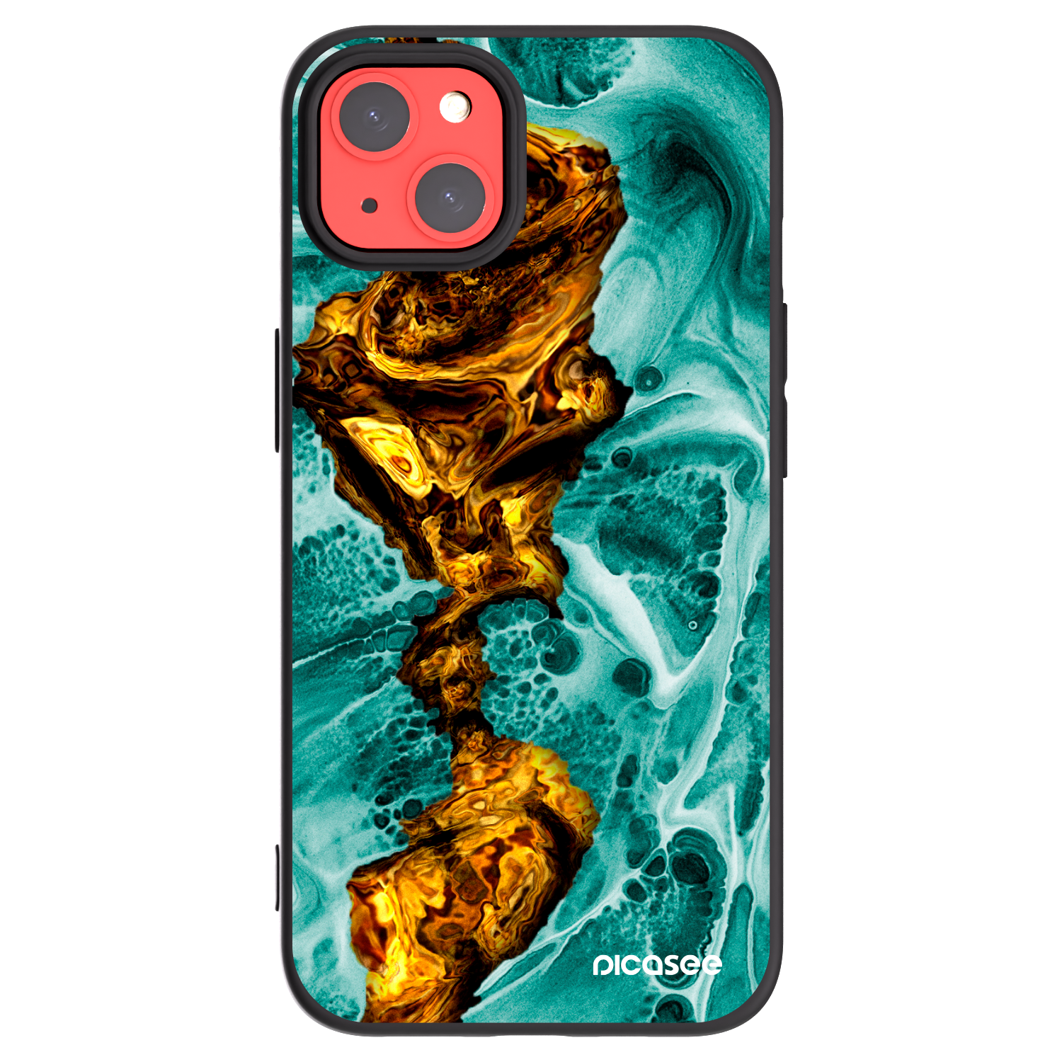 Picasee silikonowe czarne etui na Apple iPhone 13 - Goldsky