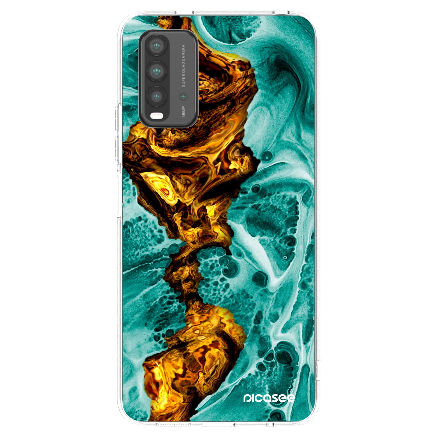 Picasee silikonowe czarne etui na Xiaomi Redmi 9T - Goldsky