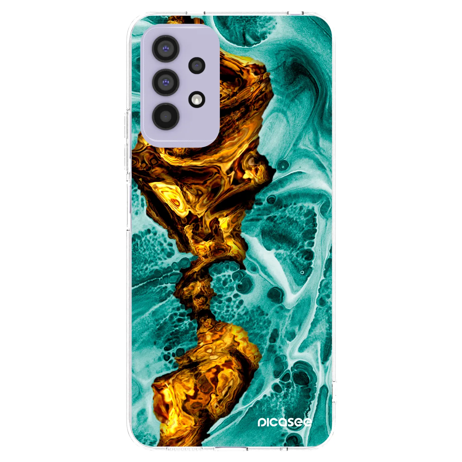 Picasee silikonowe przeźroczyste etui na Samsung Galaxy A32 4G SM-A325F - Goldsky