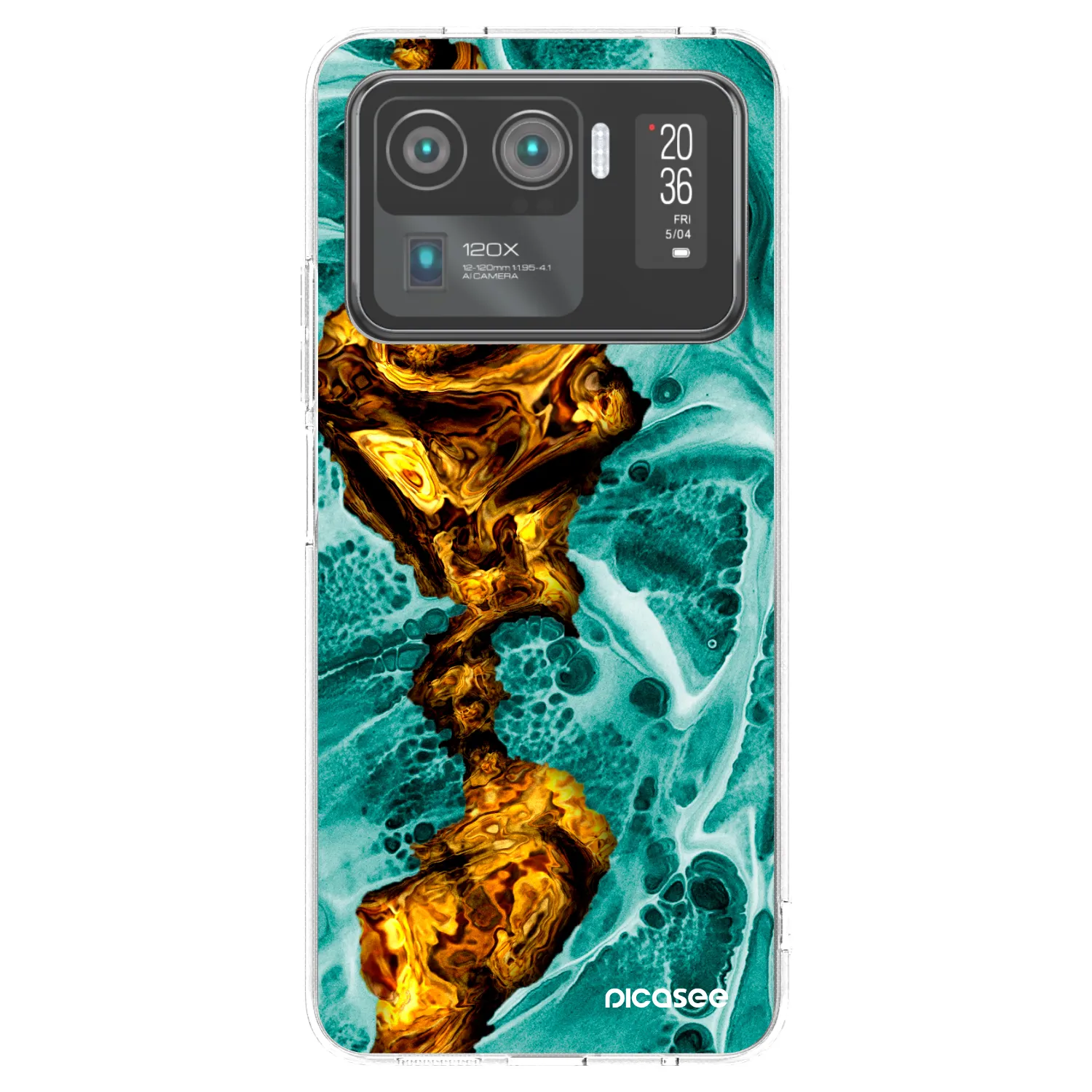 Picasee silikonowe przeźroczyste etui na Xiaomi Mi 11 Ultra - Goldsky