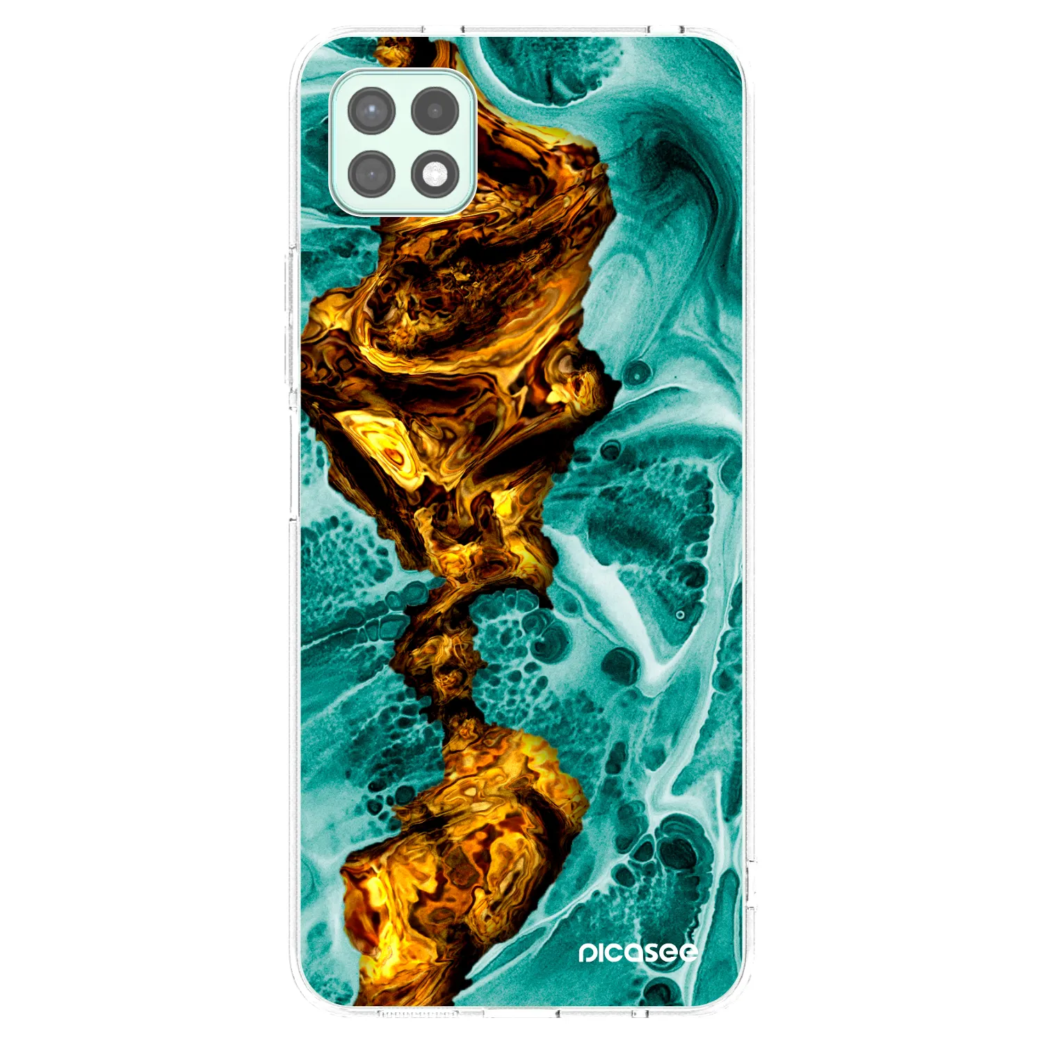 Picasee silikonowe przeźroczyste etui na Samsung Galaxy A22 A226B 5G - Goldsky