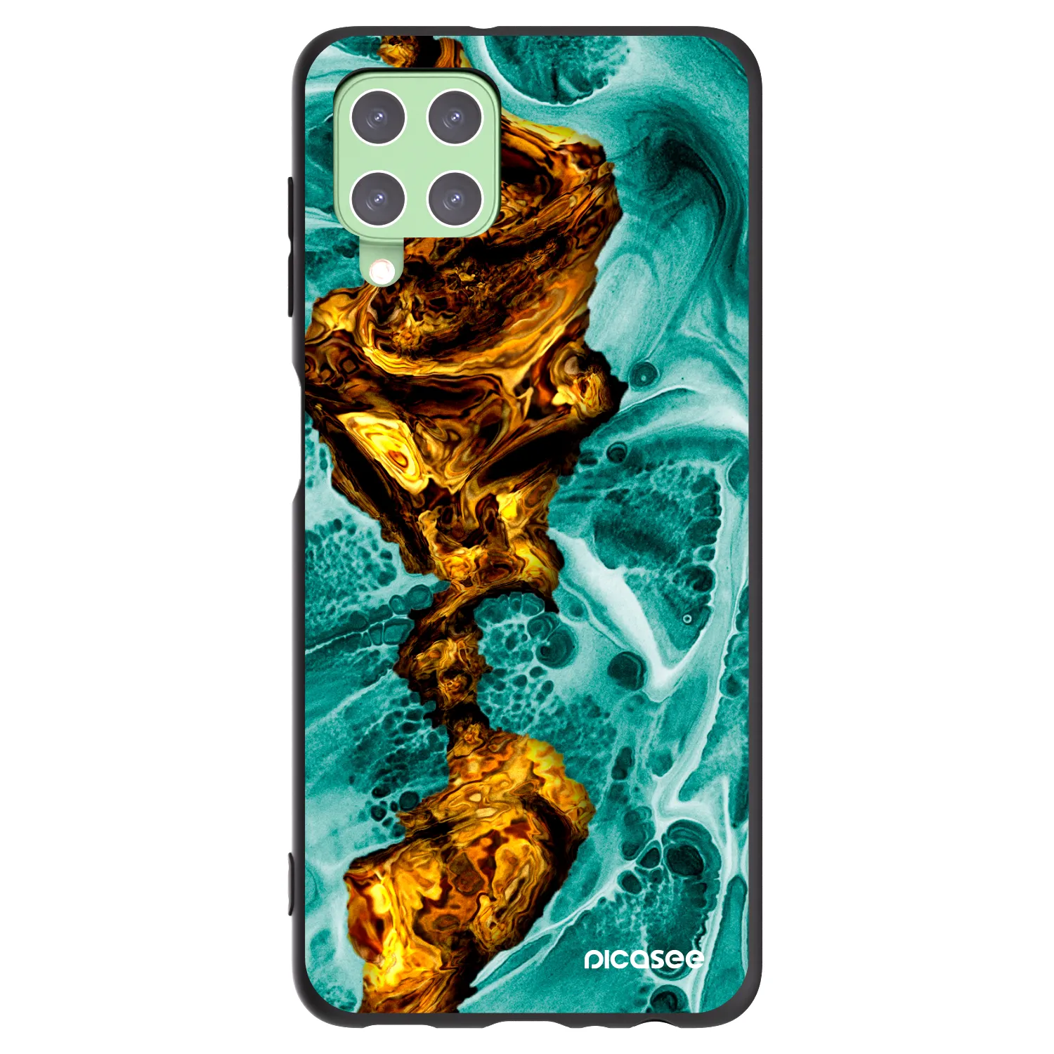 Picasee silikonowe czarne etui na Samsung Galaxy A22 A225F 4G - Goldsky