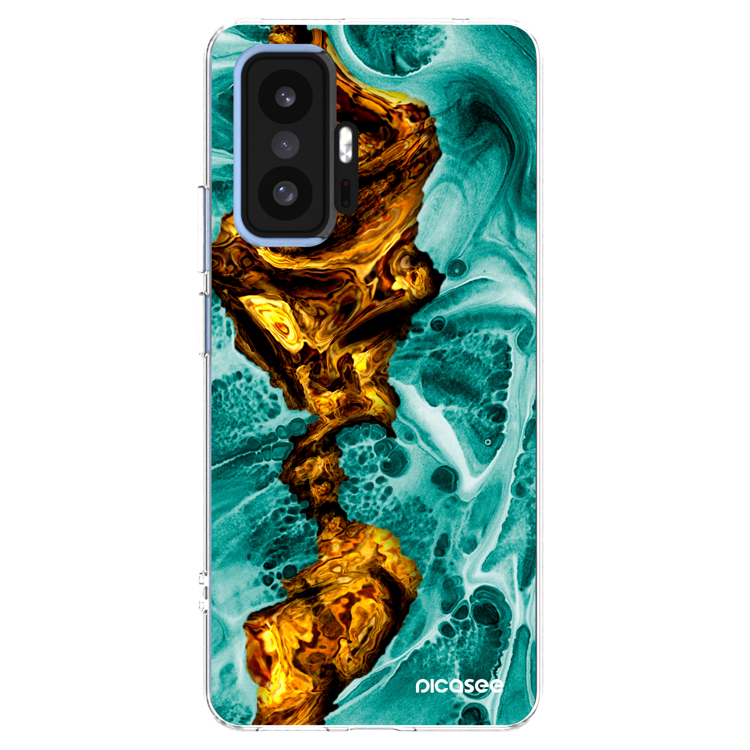 Picasee silikonowe przeźroczyste etui na Xiaomi 11T - Goldsky