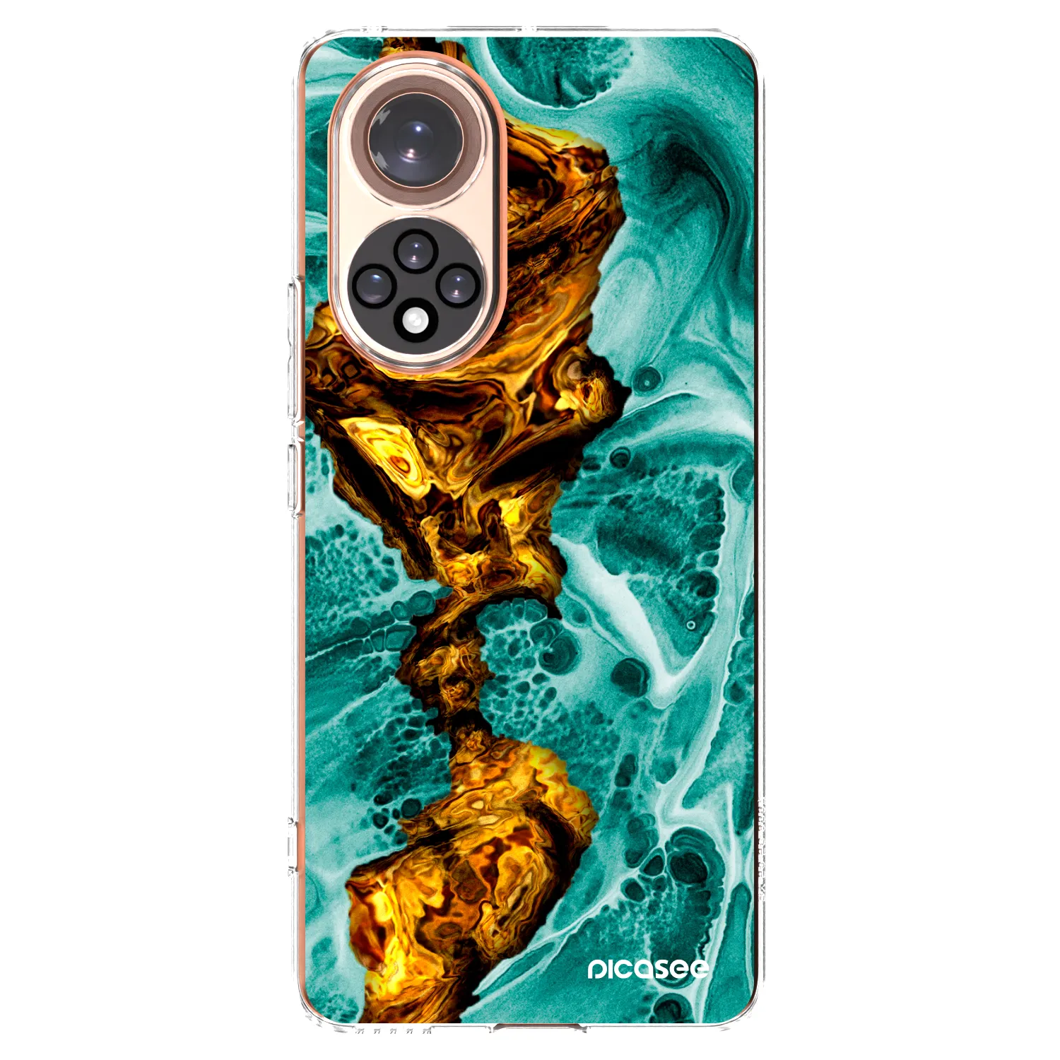 Picasee silikonowe przeźroczyste etui na Huawei Nova 9 - Goldsky
